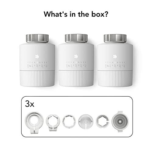 tado° BASIC Smart Radiator Thermostat 3-Pack - WiFi Add-On Smart Radiator Valve For Digital Multi Room Control - Easy Installation - Save Heating Costs - Works With Alexa, Apple HomeKit And Google