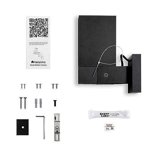 Netatmo Smart Outdoor Security Camera, Wi-Fi, Integrated Floodlight, Movement Detection, Night Vision, Without Fees, NOC-AMZ