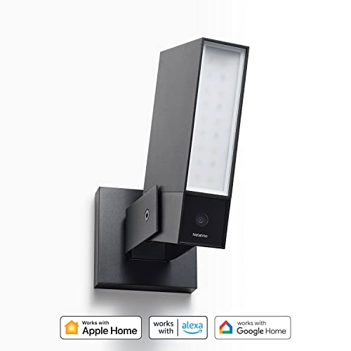 Netatmo Smart Outdoor Security Camera, Wi-Fi, Integrated Floodlight, Movement Detection, Night Vision, Without Fees, NOC-AMZ