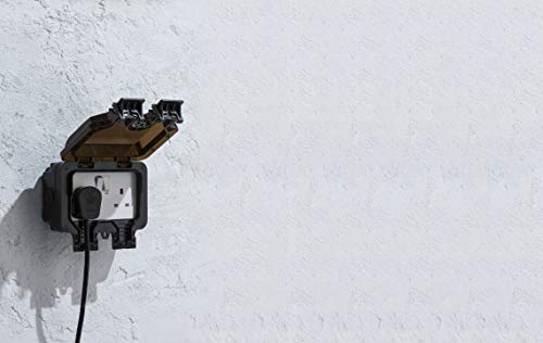 Smart WiFi Waterproof Outdoor Double Socket - Certified Works with Alexa + Certified Works with Google Assistant