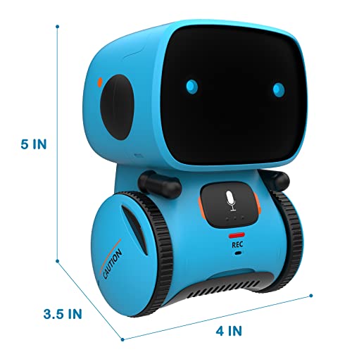 GILOBABY Interactive Smart Robot Toys, Intelligent Robot Toys for Kids, Children Girls & Boys Robotic Toys 3 Years Old Up, Voice Control & Touch Sense, Dance & Sing & Walk, Recorder & Speak Like You