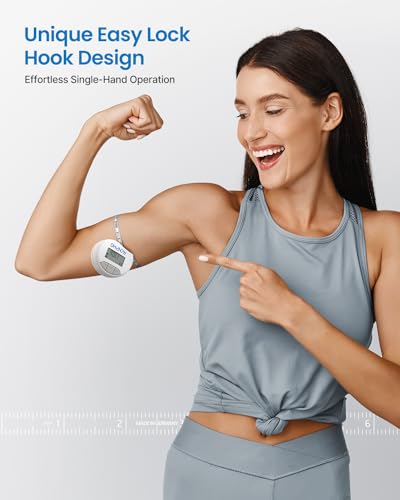 RENPHO Body Tape Measure for Weight Loss, Smart Body Measuring Tape for Body Measurements, Fitness Body Composition Monitors with APP, Retractable Dual-Scale Body Measurement Tape