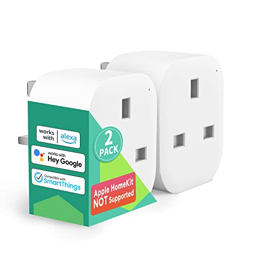 Smart Plug Mini - meross 13A WiFi Plugs Works with Alexa, Google Home, Compatible with SmartThings Wireless Remote Control Timer Plug No Hub Required (2 Pack)