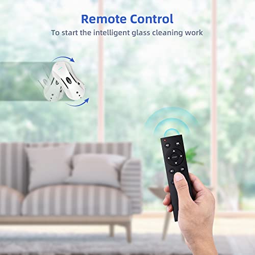 AlfaBot X7 Window Cleaner Robot, X7 Smart Window Vacuum Cleaner with Automatic Water Spray, Glass Cleaning Robot for Interior/Exterior Highrise Windows
