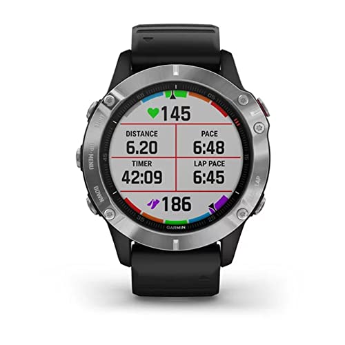 Garmin fēnix 6, Multisport GPS Smartwatch, Advanced Health and Training Features, Ultratough Design Features, Up to 14 days battery life, Black