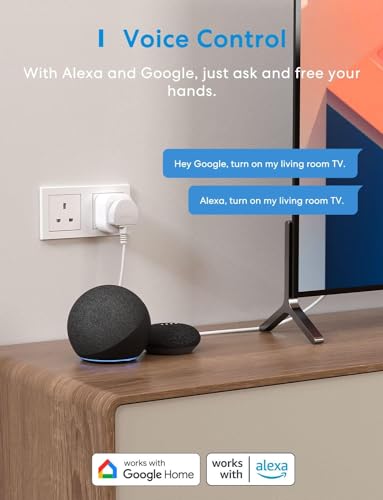 Smart Plug Mini - meross 13A WiFi Plugs Works with Alexa, Google Home, Compatible with SmartThings Wireless Remote Control Timer Plug No Hub Required (2 Pack)