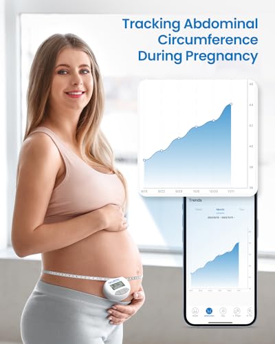 RENPHO Body Tape Measure for Weight Loss, Smart Body Measuring Tape for Body Measurements, Fitness Body Composition Monitors with APP, Retractable Dual-Scale Body Measurement Tape