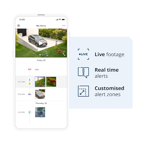 Netatmo Smart Outdoor Security Camera, Wi-Fi, Integrated Floodlight, Movement Detection, Night Vision, Without Fees, NOC-AMZ