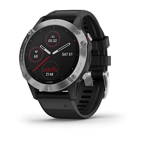 Garmin fēnix 6, Multisport GPS Smartwatch, Advanced Health and Training Features, Ultratough Design Features, Up to 14 days battery life, Black