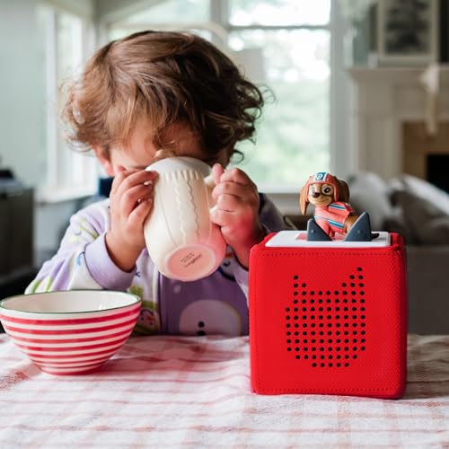 tonies Toniebox Paw Patrol Bundle Incl. 1 Creative and 3 Characters: Rex, Zuma and Liberty, Kids Gifts, Screen-Free Audiobooks and Kids Music Player, Early Development & Activity Toys, Red