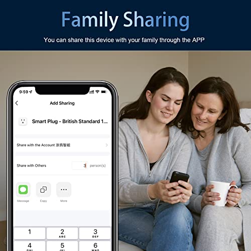 ANTELA Smart Plug with Energy Monitoring, Alexa Voice Control, 2,4GHz WiFi Plug, Smart Life APP Wireless Remote Control and Timer Function, Work with Alexa and Google Home, 13A (4 Packs)