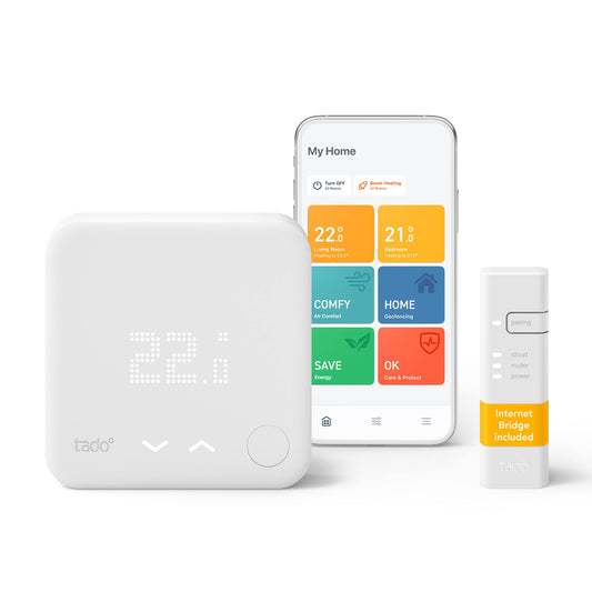 tado° Wired Smart Thermostat Starter Kit V3+ Gives You Full Control Over Your Heating From Anywhere, Save Energy, Easy DIY Installation, Works With Amazon Alexa, Siri and Google Assistant