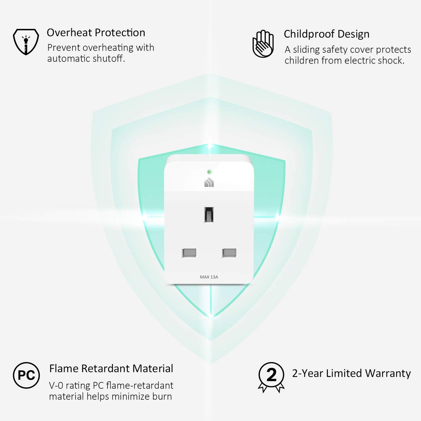 TP-Link Kasa Mini Smart Plug, Max 13A,Wi-Fi Outlet, Works with Amazon Alexa, Google Home and Samsung SmartThings, Wireless Smart Socket (KP105), A Certified for Humans Device