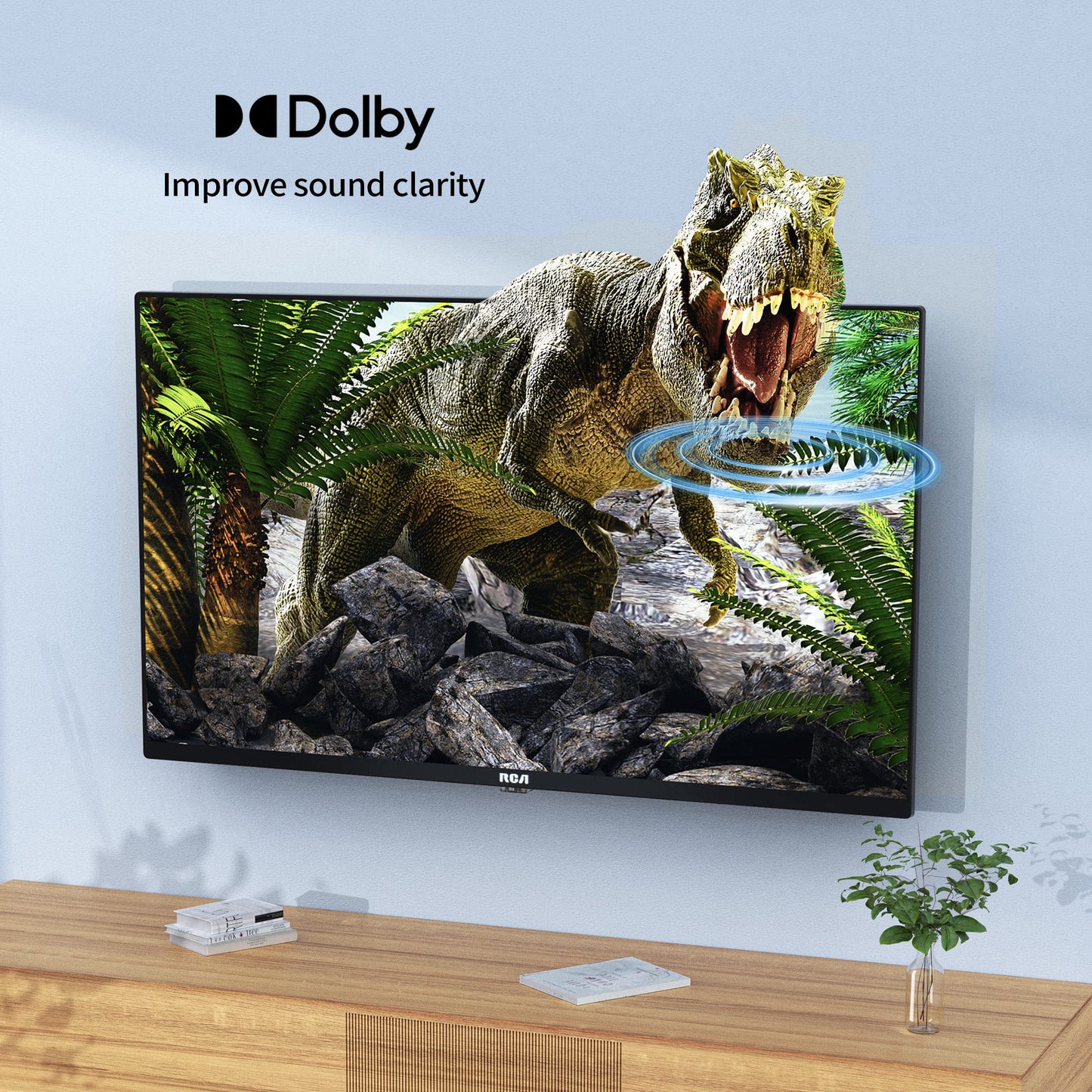 RCA Roku TV 32" Screen Smart TV, RR32HD1A TV with Apple TV+ BBC Netflix Freeview, HDR DVB-T2/T Dolby Audio 2 x HDMI 2 x USB Port, Ideal Television for Small Lounge or Kitchen