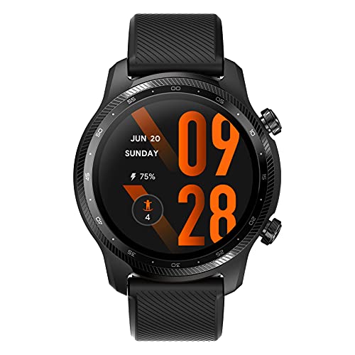 Ticwatch Pro 3 Ultra GPS Smartwatch Qualcomm SDW4100 and Mobvoi Dual Processor System Wear OS Smart Watch for Men Blood Oxygen Detection Fatigue Assessment 3-45 Days Battery NFC Mic Speaker