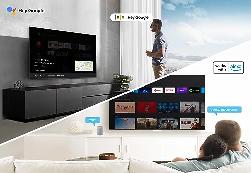 TCL 50P639K 50-inch 4K Smart TV, Ultra HD, Powered by Android TV, Bezeless design (Freeview Play, Game Master, Dolby Audio, HDR 10 compatible with Google assistant & Alexa)