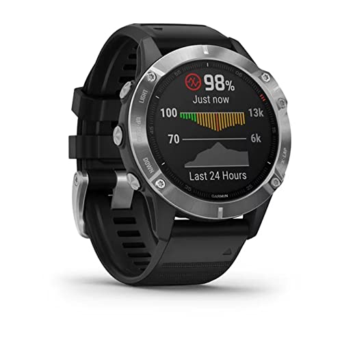 Garmin fēnix 6, Multisport GPS Smartwatch, Advanced Health and Training Features, Ultratough Design Features, Up to 14 days battery life, Black