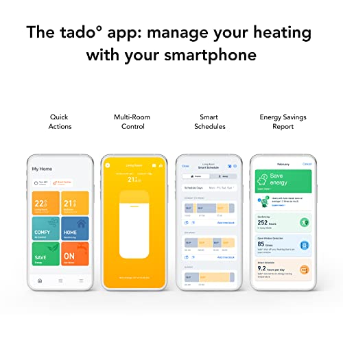 tado° BASIC Smart Radiator Thermostat 3-Pack - WiFi Add-On Smart Radiator Valve For Digital Multi Room Control - Easy Installation - Save Heating Costs - Works With Alexa, Apple HomeKit And Google