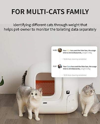 PETKIT Self Cleaning Cat Litter Tray, PURA MAX Automatic Cat Litter Box with N50, 76L Extra Large Capacity, APP Control, Safety Protection, Smart Robot Litter Box for Multiple Cats