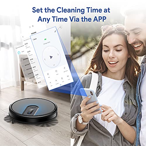 Bagotte Robot Vacuum Cleaner,4-in-1 Robot Vacuum with Mop, Carpet Automatic Boost,Gyro Navigation,Virtual Boundary, WIFI/APP/Alexa for Pet Hair Hard Floor Carpet