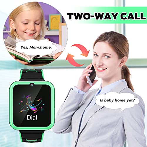 Smart Watch for Kids, Kids Smartwatch Phone for Boys Girls with 16 Games, HD Touch Screen Music Player SOS Two-Way Call Flashlight Calculator Recorder Alarm Clock, Christmas Birthday Gifts for 4-12Y
