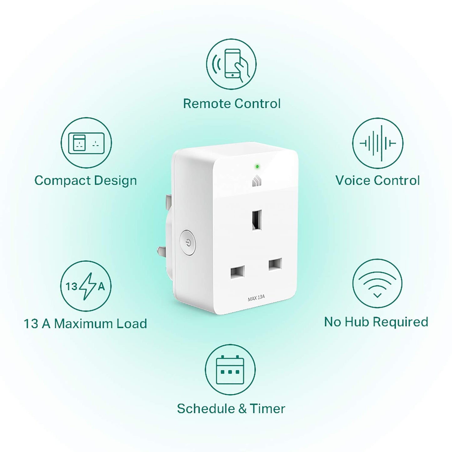 TP-Link Kasa Mini Smart Plug, Max 13A,Wi-Fi Outlet, Works with Amazon Alexa, Google Home and Samsung SmartThings, Wireless Smart Socket (KP105), A Certified for Humans Device